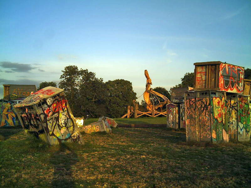 Banksy porta loo stone henge
